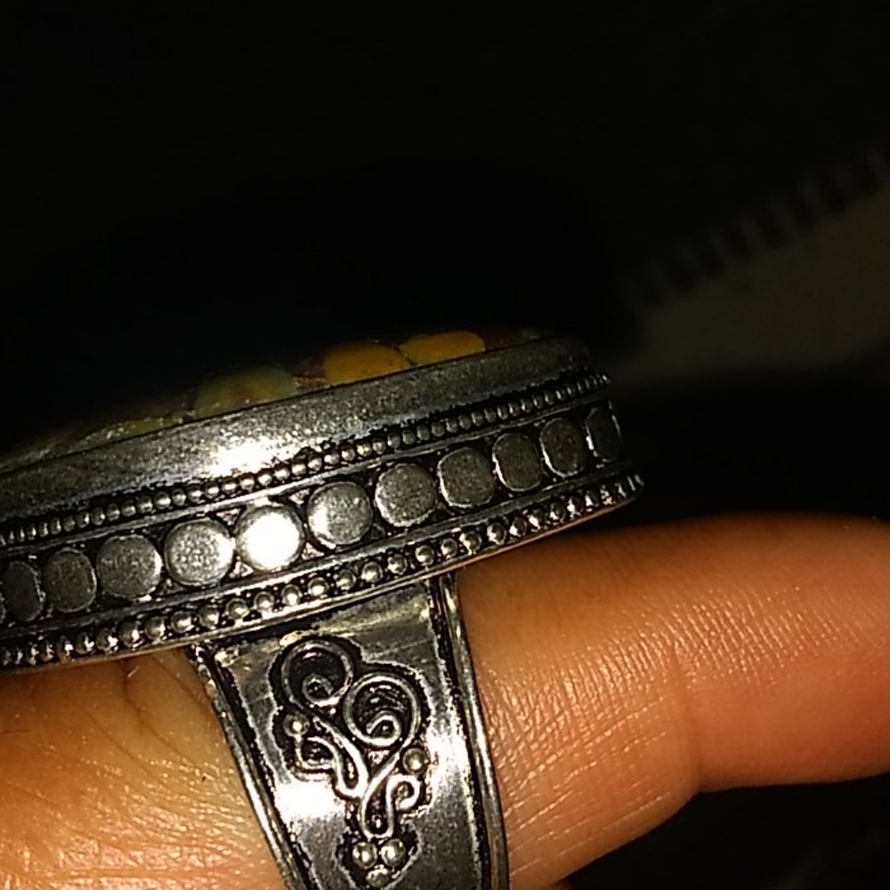 💗STUNNING!/ JASPER GEMSTONE RING SZ,7💕 - Picture 6 of 8